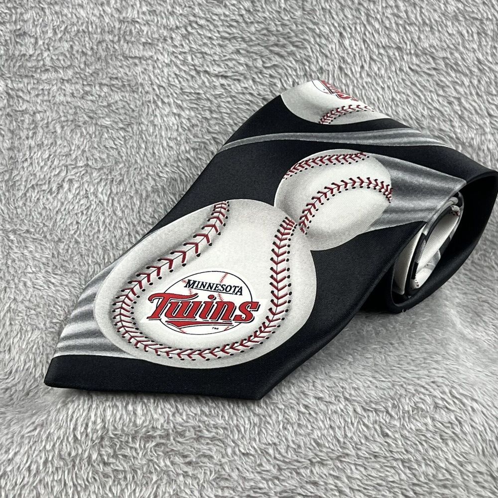 Vintage Minnesota Twins Necktie MLB Baseball‎ Print Fandom 90s Ralph Marlin
